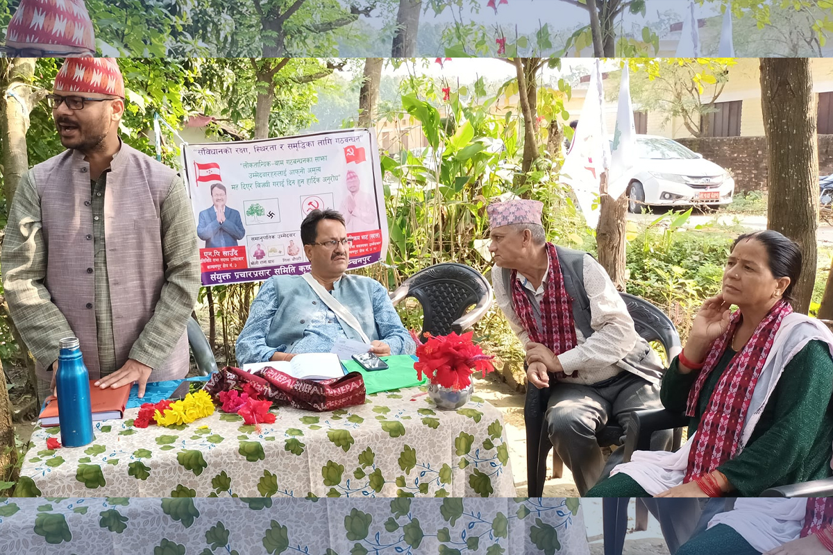 देश निर्माणका लागि चुनावी तालमेल : एनपी साउद