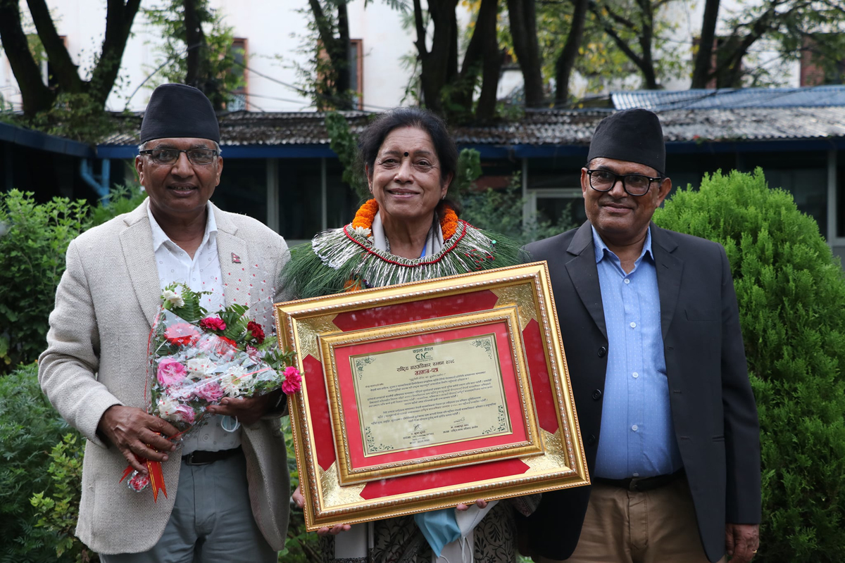 नुपूर भट्टाचार्यलाई राष्ट्रिय बाल अधिकार सम्मान