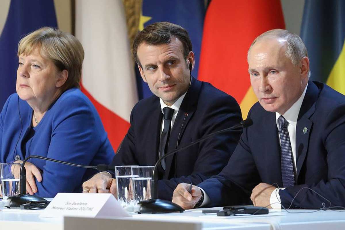 रुसी राष्ट्रपति पुटिन, फ्रान्सेली राष्ट्रपति म्याक्रोन र जर्मन चान्सलर मार्केलबीच फोनवार्ता