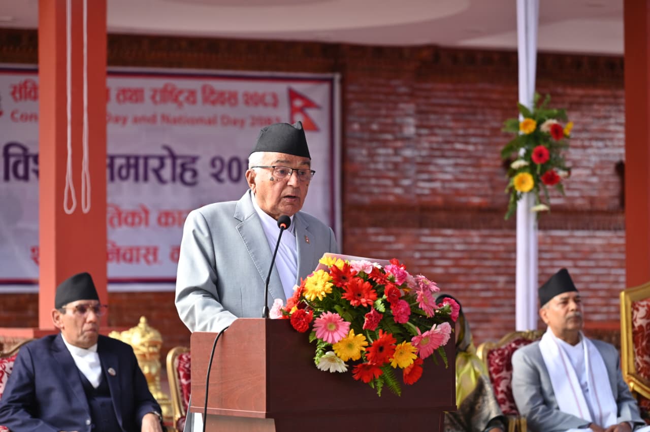 संविधानलाई भाषणमा होइन, नागरिकको जीवनमा उतार्ने सङ्कल्प गरौँ : राष्ट्रपति [भिडियो]