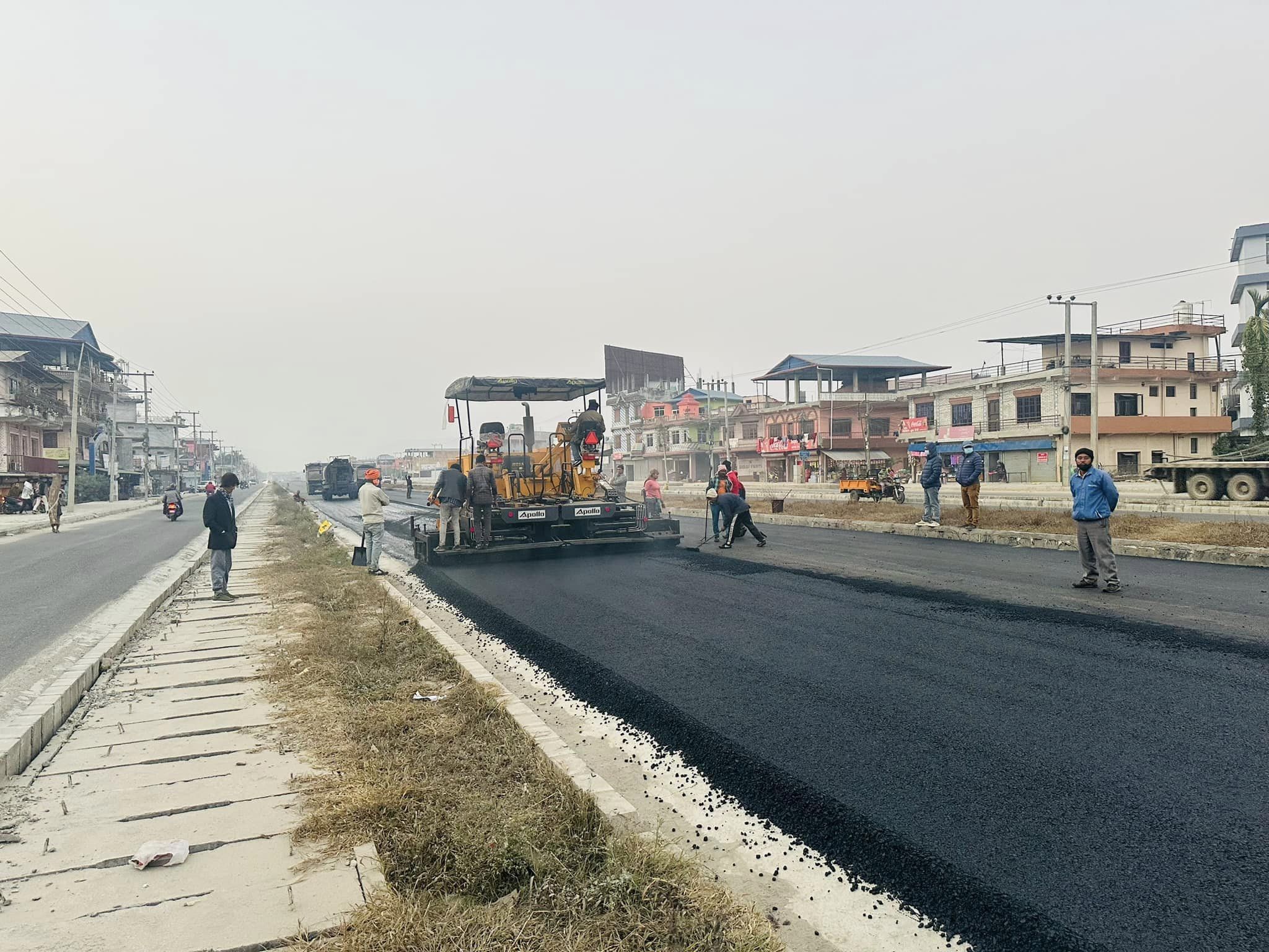 पुलचोक-गोन्द्राङ ६ लेन सडकको काम अन्तिम चरणमा