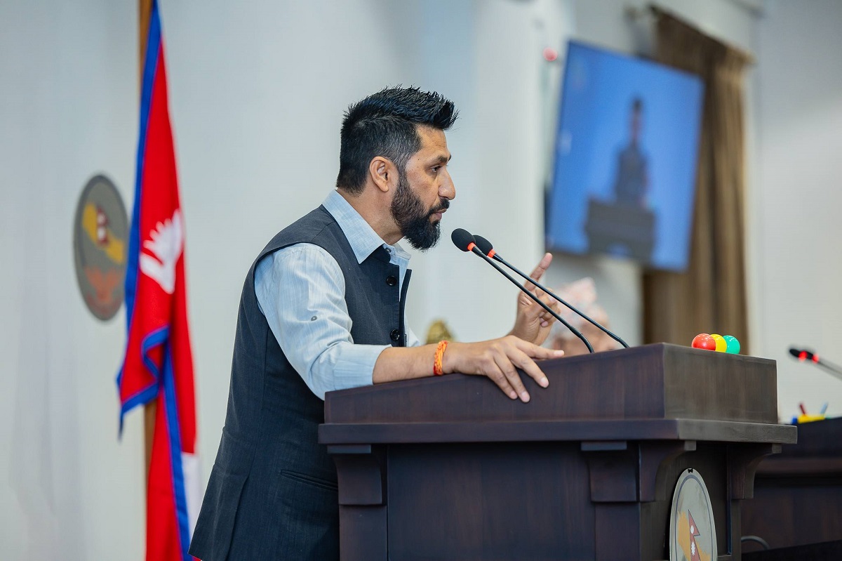 रास्वपा सभापति लामिछानेले संसदमा सम्बोधन गर्दै