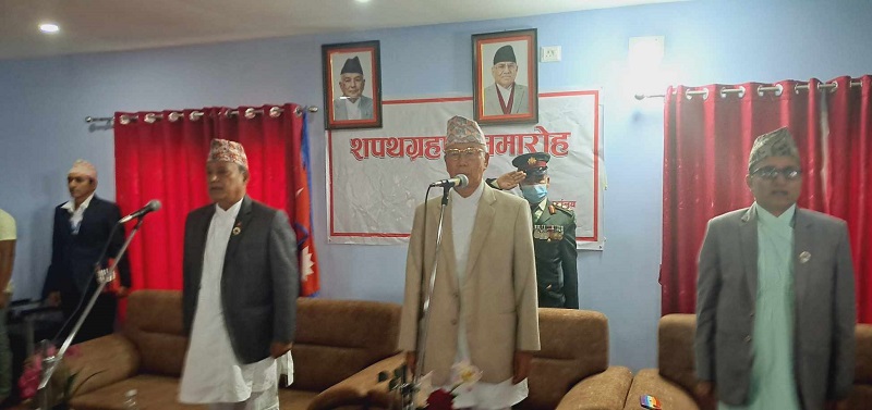 कोशी प्रदेशका नवनियुक्त मुख्यमन्त्री थापाले लिए शपथ