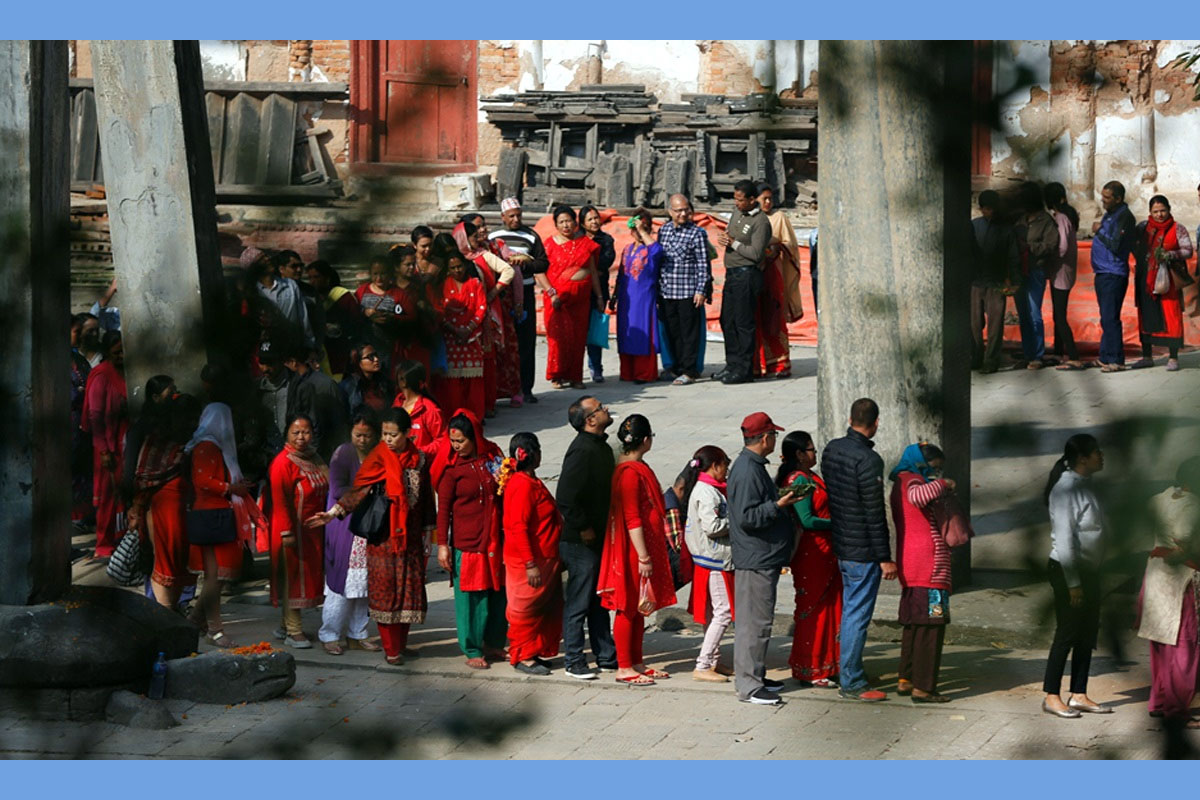 भक्तपुरका शक्तिपीठमा बिहानैदेखि घुइँचो