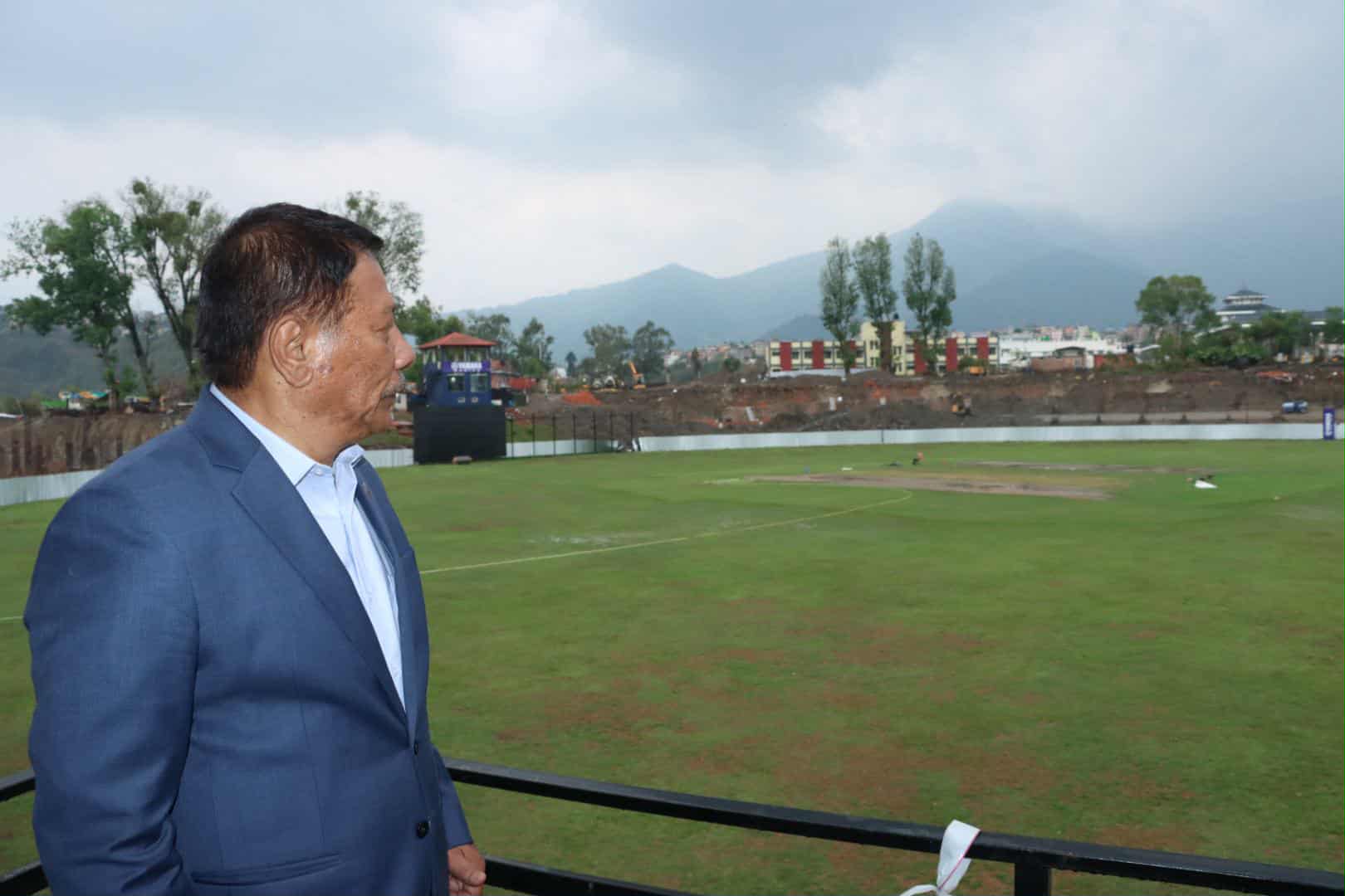 सहरी विकासमन्त्री सिंहले गरे त्रिवि क्रिकेट स्टेडियमको छड्के अनुगमन