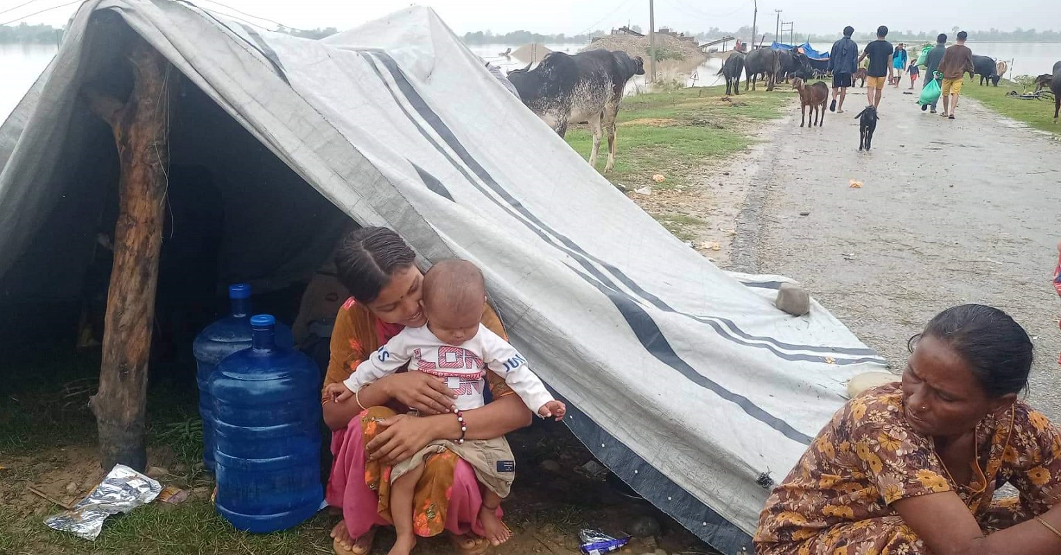 भजनीका चार हजार बाढी पीडित घर फर्के, तीन हजार बढी अझै विस्थापित
