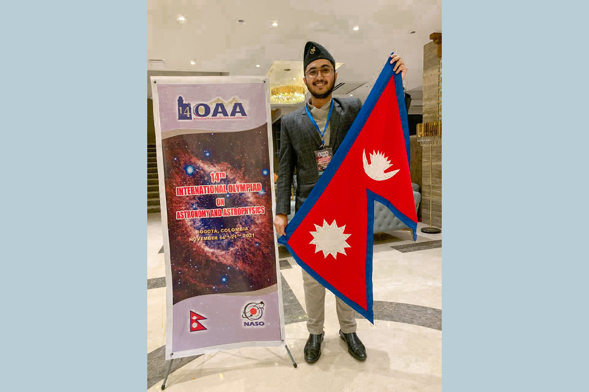 अन्तर्राष्ट्रिय ओलम्पियाडमा 'अनरेबल मेन्सन'बाट युवराज भण्डारी सम्मानित