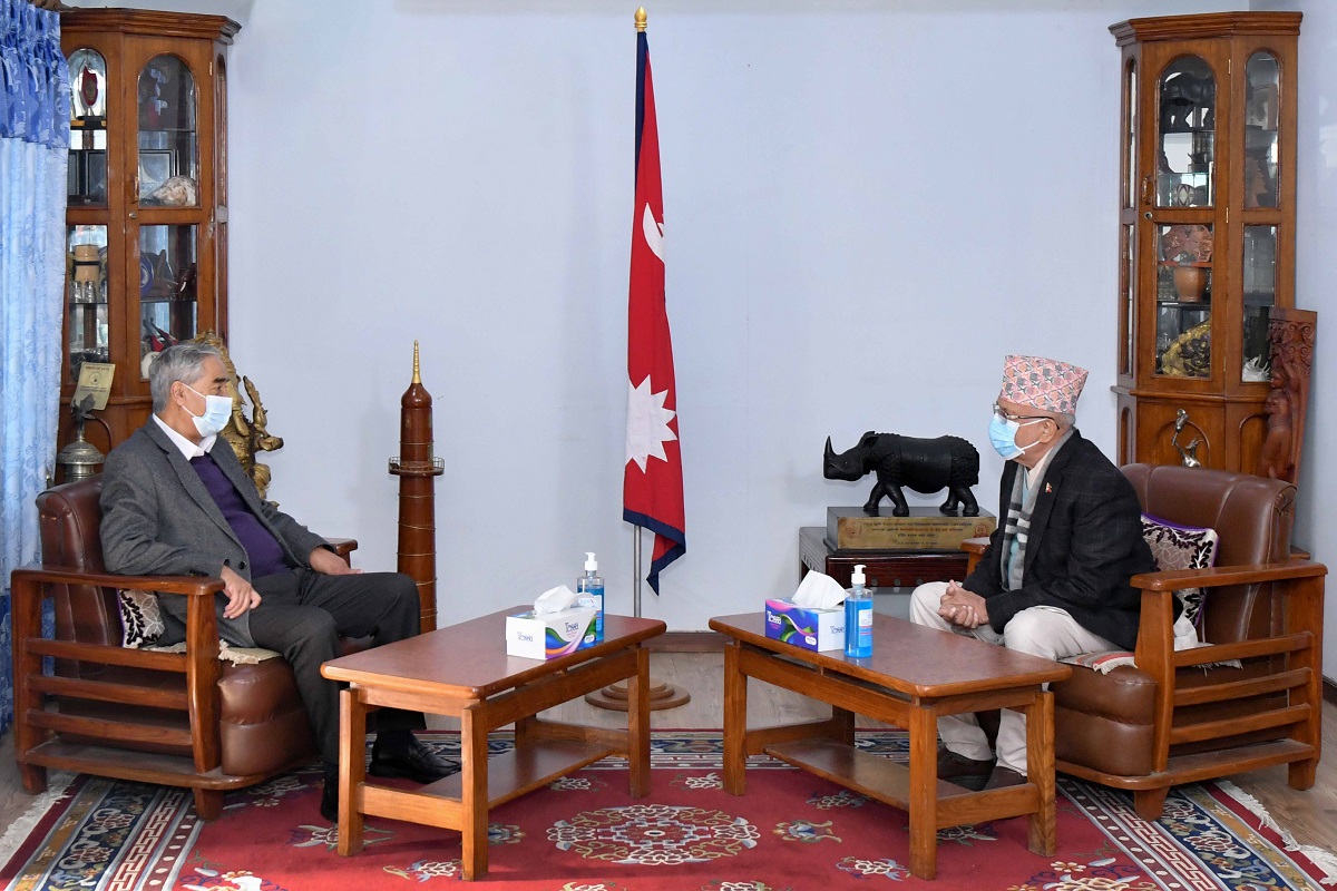 ओली निवासमा देउवा [फोटो फिचर]